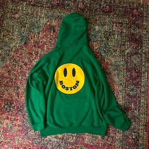 BROdenim smiley Boston hoodie oversized